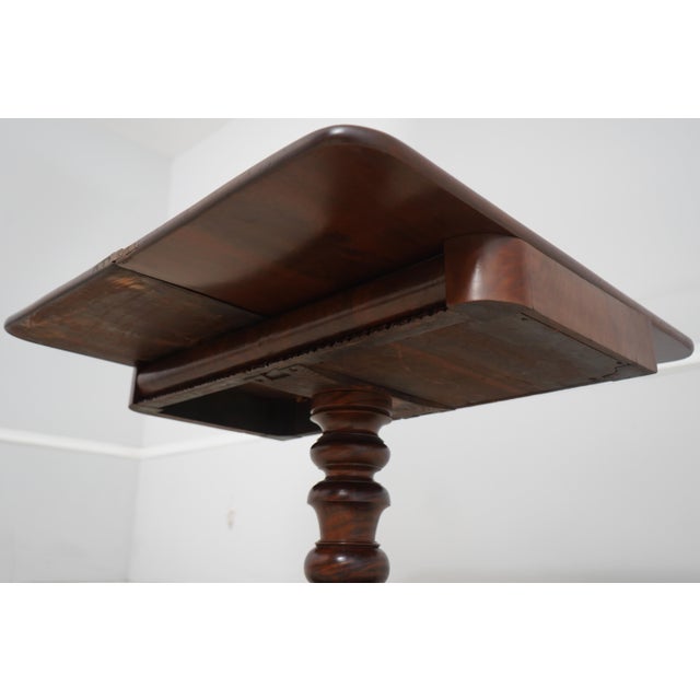 Antique American Mahogany Empire Style Game Table For Sale - Image 9 of 18