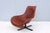 B&B Italia Antonio Citterio for B&b Italia Patinated Cognac Leather Mart Swivel Armchair For Sale - Image 4 of 18