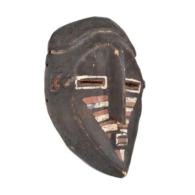 Early 20th Century Early 20th Century Teke Painted Wood Mask For Sale - Image 5 of 5