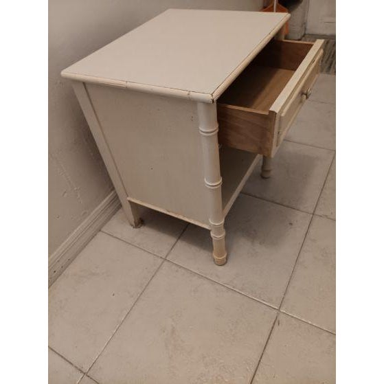 Vintage Hollywood Regency Style Nightstand One Drawer For Sale In Naples, FL - Image 6 of 8