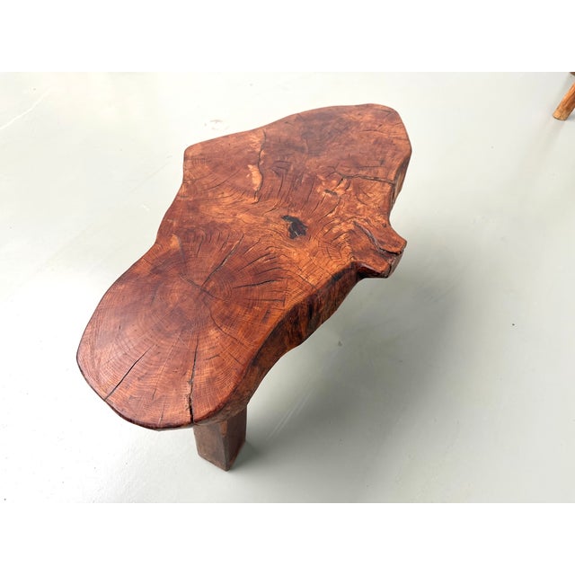 Brutalist Tripod Coffee Table in Teak, 1970s For Sale - Image 4 of 18