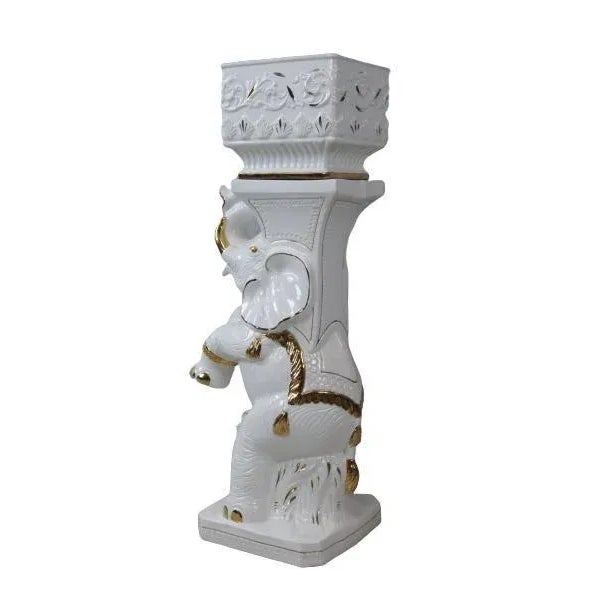 Flowerpot with Elephant Column from Capedimonte For Sale - Image 13 of 15