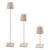Battery-operated, rechargeable, and height adjustable portable floor and/or table lamp. The lamp features dimming touch...