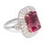 1950s 1950s Mid Century 8.00 Carat Pink Tourmaline Diamond 18k Gold Ballerina Ring, Size 7.5 For Sale - Image 5 of 7
