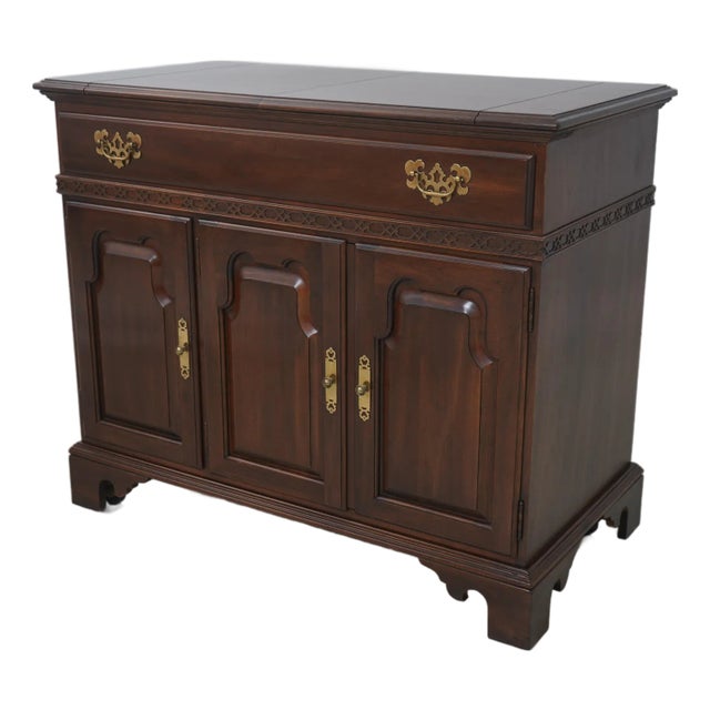Ethan Allen Cherry Georgian Court Flip Top Server For Sale