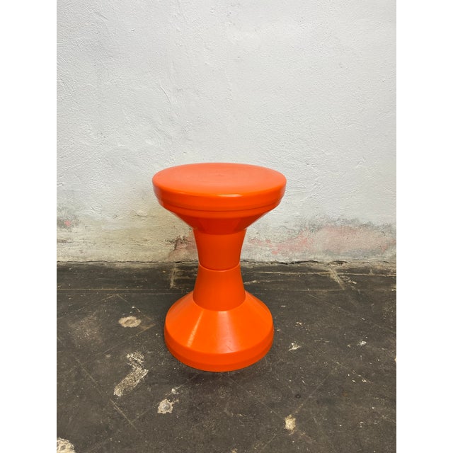 Great mid century pop mod plastic stool made in Denmark. Cool groovy lines to accentuate any space. Functional as a stool...