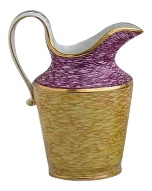 18th Century Chanou Old Paris Porcelain Cream Jug Decorated to Imitate Stone
