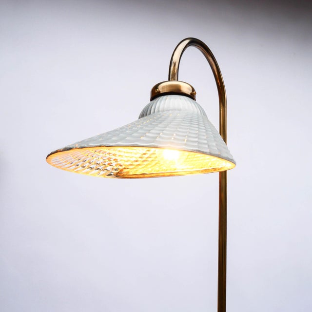 Industrial Floor Lamp with Malabert Lampshade, 1930s For Sale - Image 3 of 10