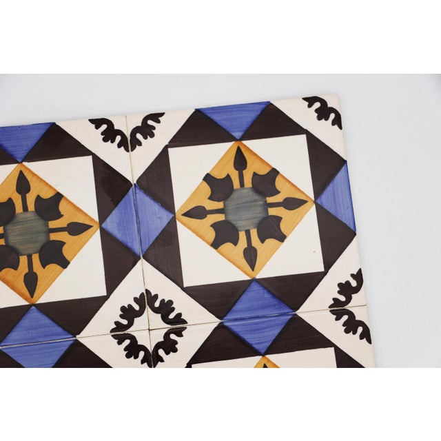 1940s Set of Four Geometric Tiles, Portuguese For Sale - Image 4 of 12