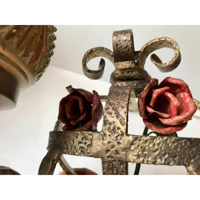 French Wrought Iron Sconce, 1920s For Sale - Image 6 of 9
