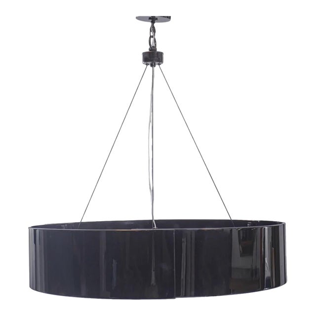 Contemporary Arteriors Dante 35inch Black Nickel Chandelier For Sale