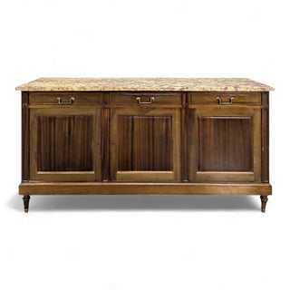 Sideboard in Mahogany and Breccia Marble For Sale