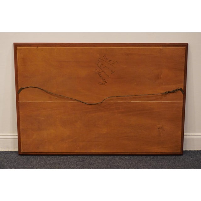 Late 20th Century High End Vintage Solid Cherry Traditional Style 49" Dresser / Wall Mirror 301-4 For Sale - Image 5 of 6