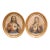 Pair of 19th Century French Sacred Heart Jesus and Mary Oval Giltwood Frames For Sale