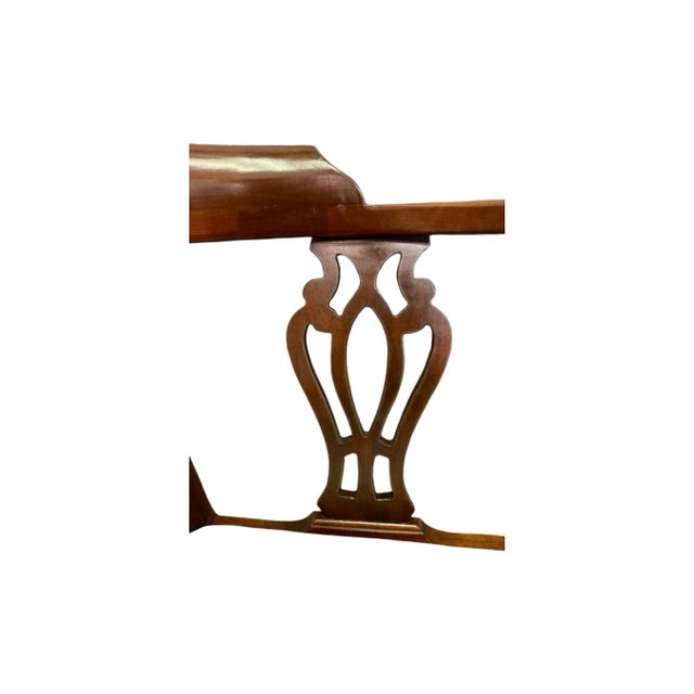 Wood Vintage c.1980's Ethan Allen Georgian Queen Ann Corner Chair For Sale - Image 7 of 9