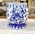 Blue Nantucket Home Cobalt Blue and White Hand-Painted Porcelain Planter For Sale - Image 8 of 9