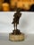 19Th Century French Nepoleonic Era Dressed Female Bronze Statue Figurine 8.25”. Unknown artist, unsigned. Mounted to...