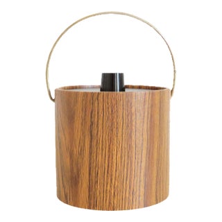 1970s Faux Woodgrain Ice Bucket For Sale