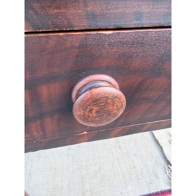 Antique Lancaster County Pennsylvania Sheraton Paint-Decorated Slant-Front Shopkeeper's Desk For Sale - Image 11 of 15