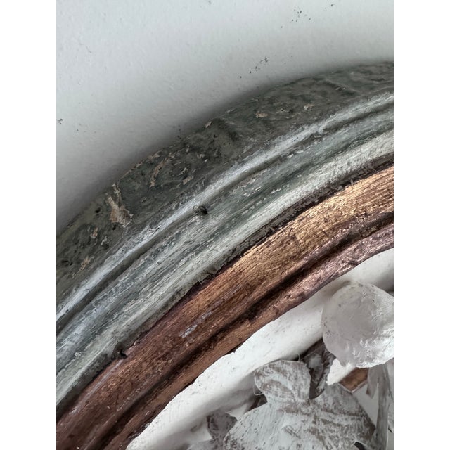 Paper Mache Fig Branch in Cartapesta Round Frame For Sale In West Palm - Image 6 of 11