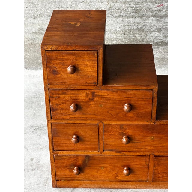 Japanese Wooden Kaidan Tansu, 1950s For Sale - Image 13 of 16