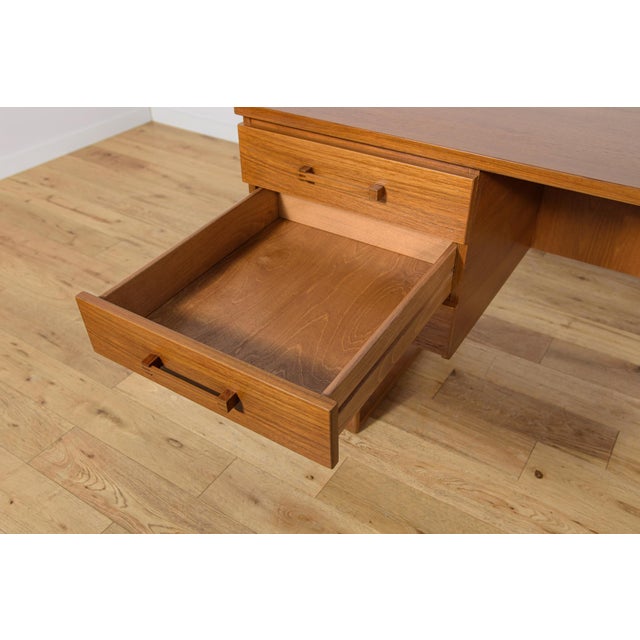 Mid-Century Teak Freestanding Desk by Torben Valeur & Henning Jensen for Dyrlund, Denmark, 1960s For Sale - Image 18 of 18