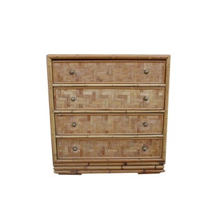 Italian Bamboo Chest of Drawers, 1950s For Sale