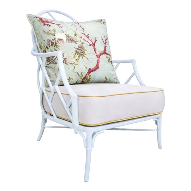 Bamboo-Style Lounge Chairs by Century Furniture, Set of 2 For Sale