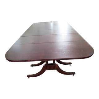 Large Classic Duncan Phyfe Drop Leaf Dinning Table For Sale