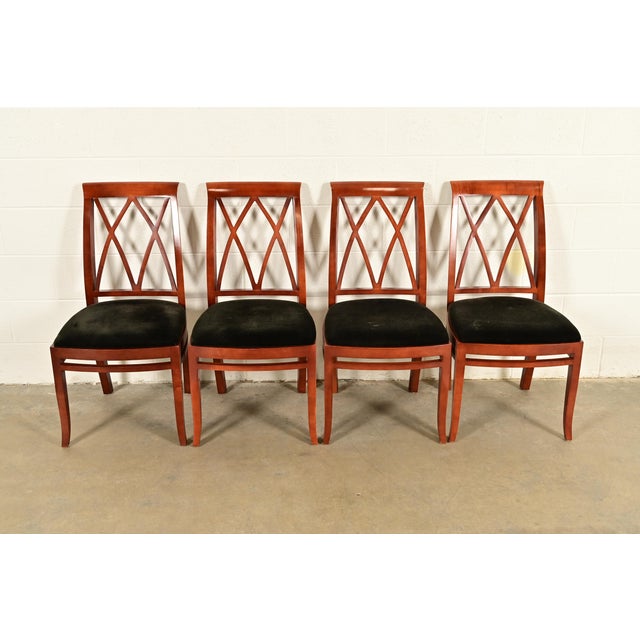 Bernhardt Regency Carved Mahogany Dining Chairs | Set of Four For Sale - Image 14 of 14