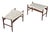 Pair of Sculptural Walnut and Terrazzo Side Tables Attributed to John Keal For Sale