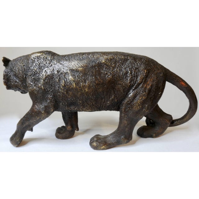 Early 20th Century Cast Bronze Tiger For Sale In Nashville - Image 6 of 10