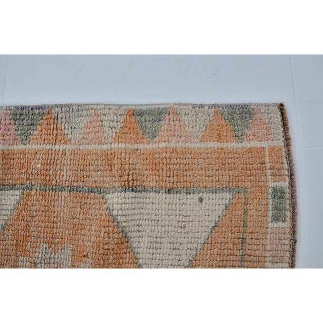 1960s Oushak Handknotted Floral Hallway Runner For Sale - Image 9 of 9