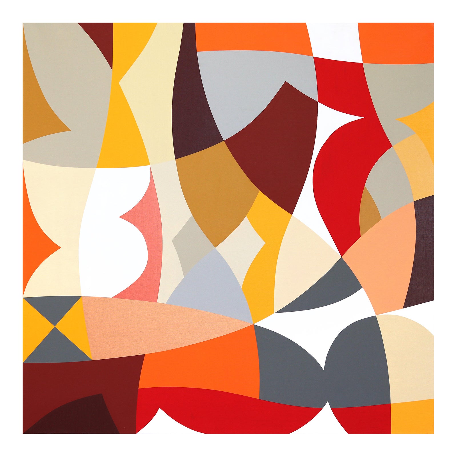 Agrumi - Abstract Vibrant Colorful Geometric Shape Painting on Canvas ...