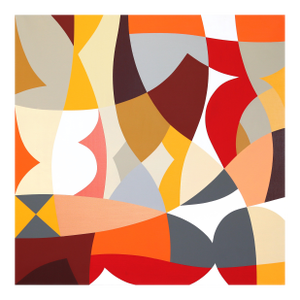Agrumi - Abstract Vibrant Colorful Geometric Shape Painting on Canvas Original Artwork by Federico Pinto Schmid