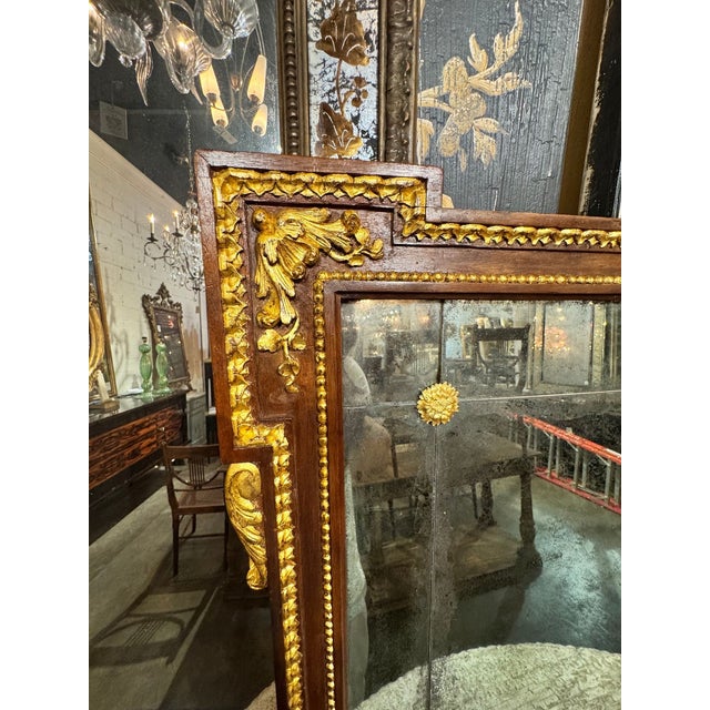 Early 19th Century 19th C. French Walnut and Gilt Mirrors For Sale - Image 5 of 10