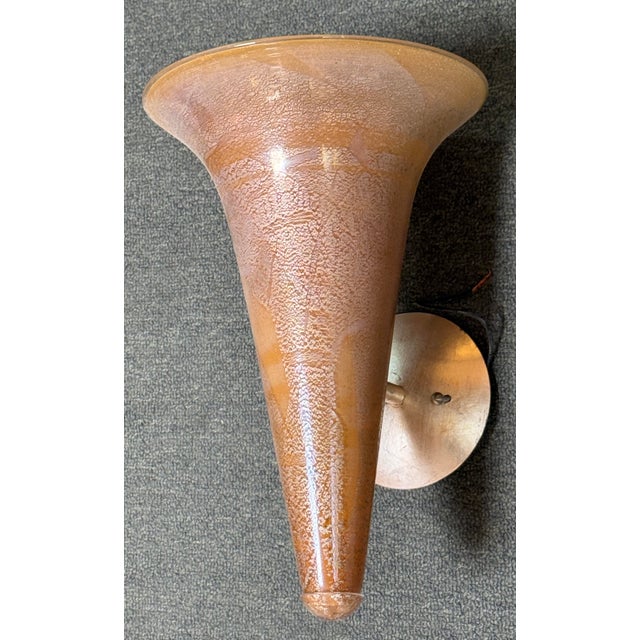 Glass Bacchus Glass Trumpet Wall Sconces, Set of Three For Sale - Image 7 of 12