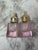 Vintage Mikasa Pink Glass Salt & Pepper Shakers-a Pair For Sale - Image 9 of 9