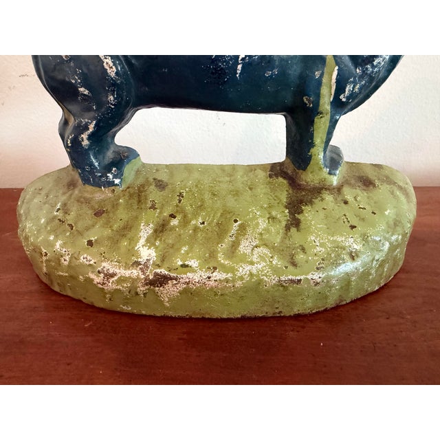1930s Antique Iron Dachshund Doorstop by Taylor Cook 1930 For Sale - Image 5 of 12