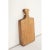 Dimensions: 18 ⅛” L x 9 ⅜” W x 1 ¾” H A large single plank wood cutting board from France in a paddle shape with smooth...