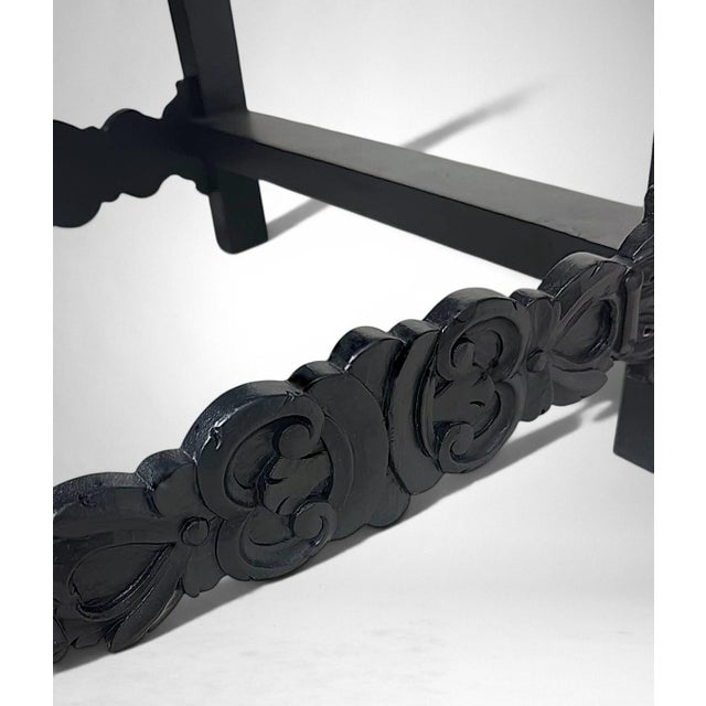 Late 19th Century Italian Neo-Renaissance Style Bench Carved Wood and Linen Blend and Velvet For Sale - Image 11 of 18