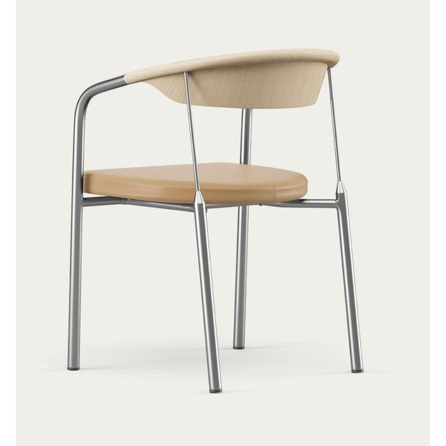 Contemporary Chairman Chair in Oak with Upholstery in Sand by Henrik Tengler for One Collection For Sale - Image 3 of 15