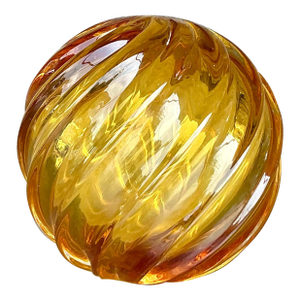 Vintage Regency Swirl Blown Glass Sphere