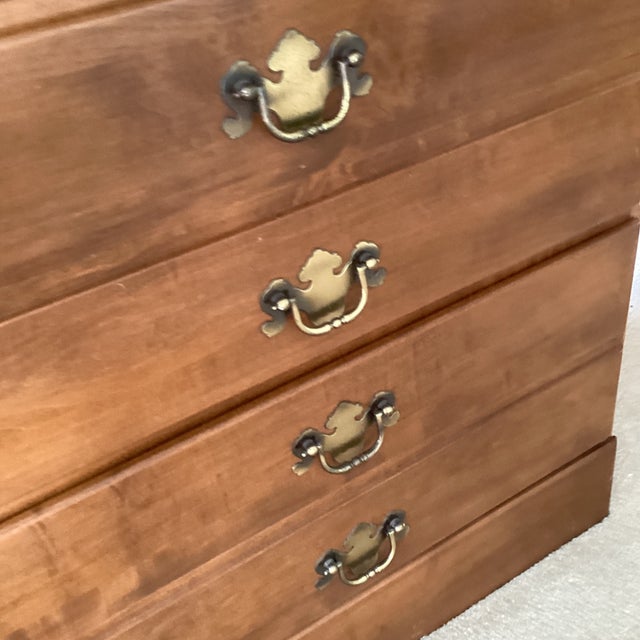 Wood Vintage 1970’s Ethan Allen Solid Maple Wood 6 Drawer Dresser/Credenza With Durable Laminate Top For Sale - Image 7 of 7