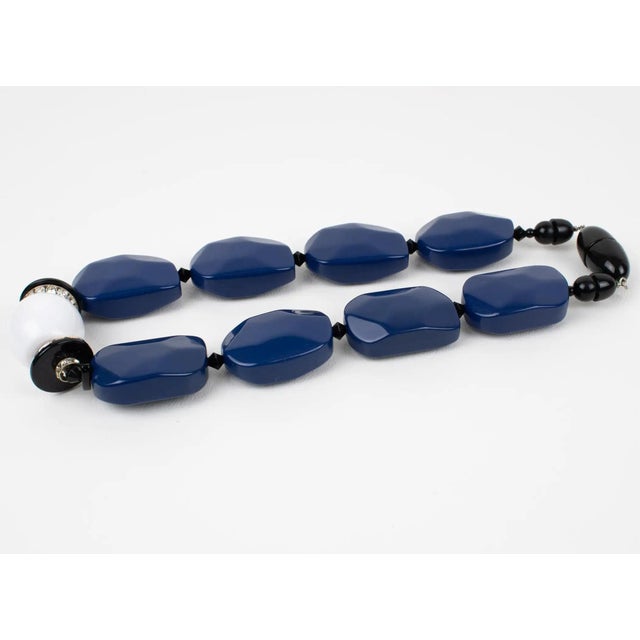 2000 - 2009 Angela Caputi Blue and White Necklace For Sale - Image 5 of 9