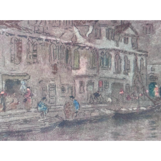 Abstract After James McNeill Whistler, Venice. 1904 Chromolithograph Antique Print. Limited Edition For Sale - Image 3 of 8