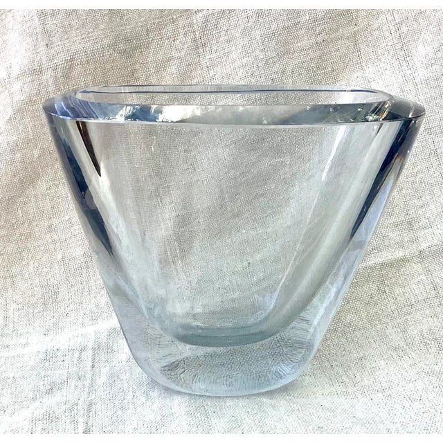 This stunning heavy crystal vase is etched with Stromberg B967 on bottom. It is in excellent condition. 7 inches tall x 5"...