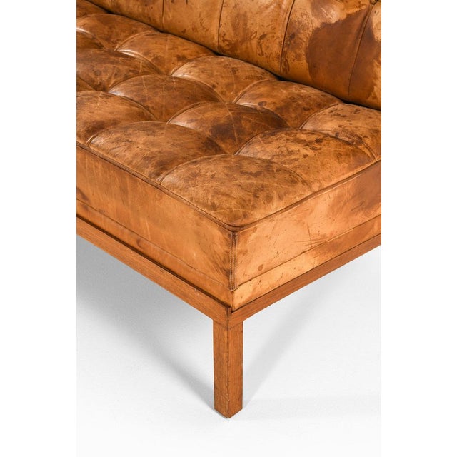 Metal Daybed in Teak, Steel and Leather attributed to Johannes Spalt, 1960s For Sale - Image 7 of 11