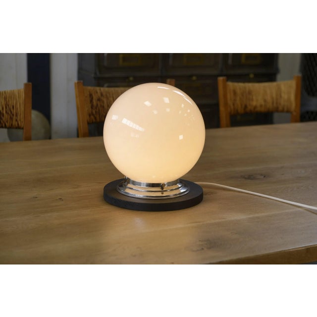 Art Deco Moon Table Lamp, 1930s For Sale - Image 9 of 9