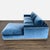 Modern Rove Concepts Noah Blue Velvet Sectional Sofa With Light Wood Base For Sale - Image 3 of 10